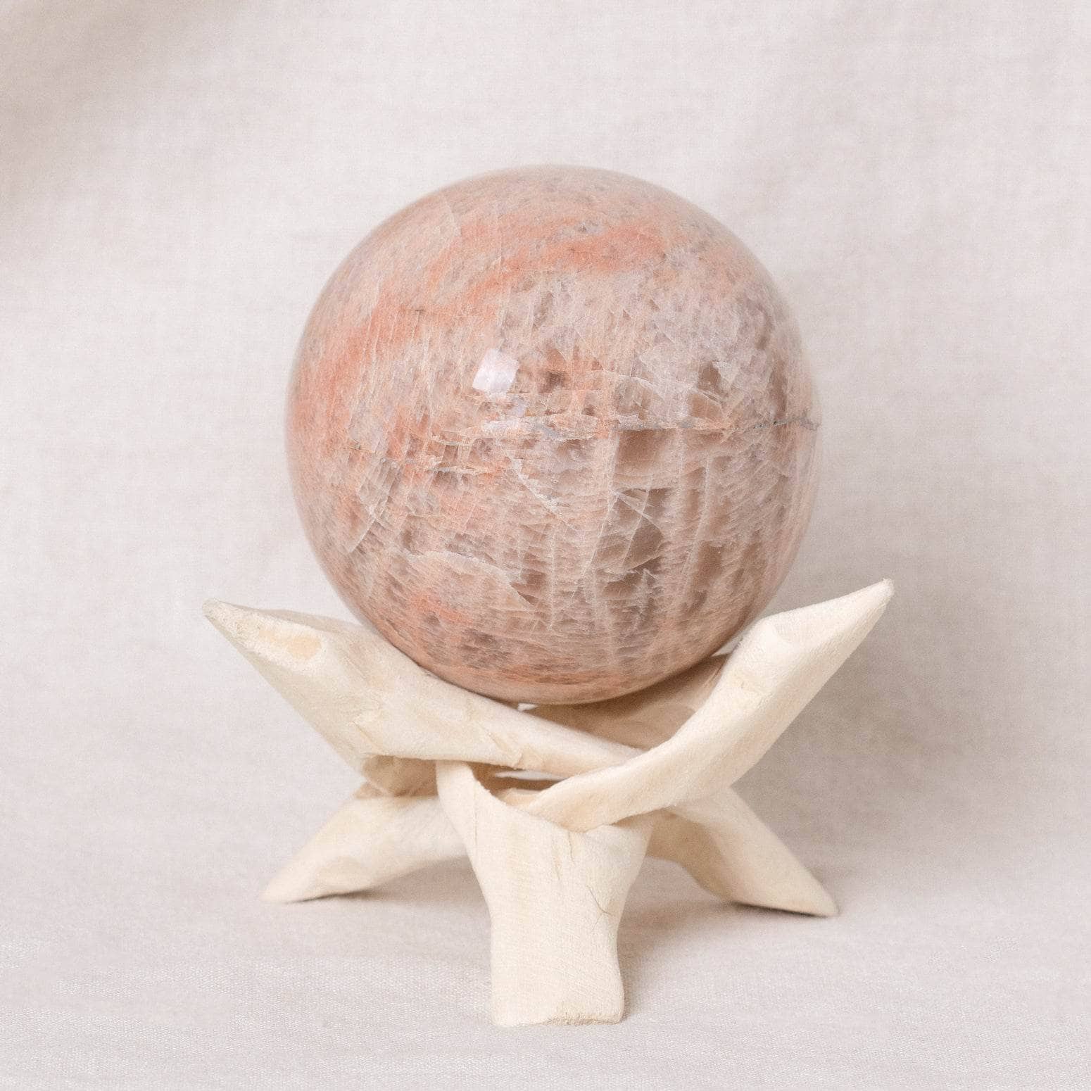 Studio-Session-8799 Peach Moonstone Spheres - AAA Premium Quality - Image 5