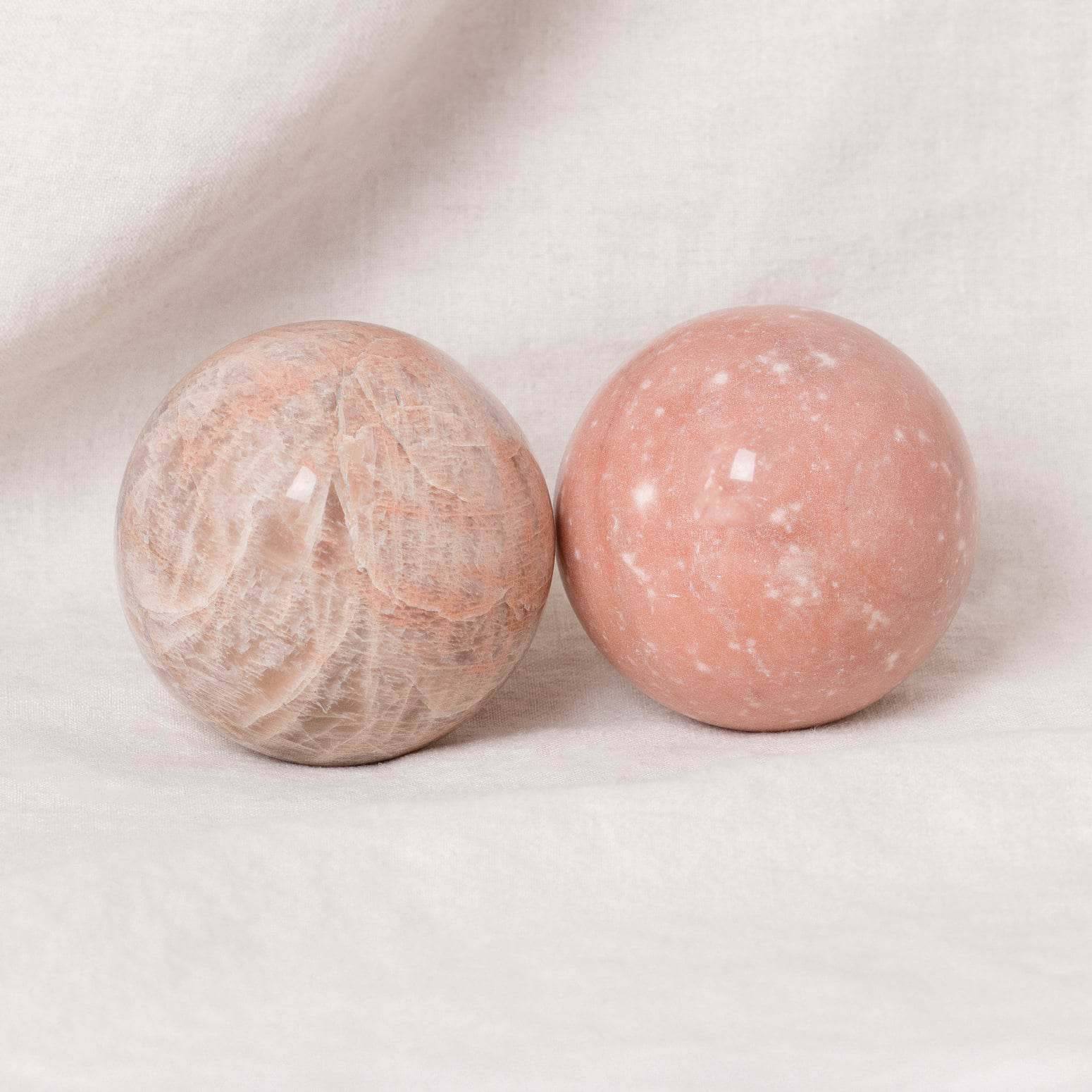 Studio-Session-8845 Peach Moonstone Spheres - AAA Premium Quality - Image 7