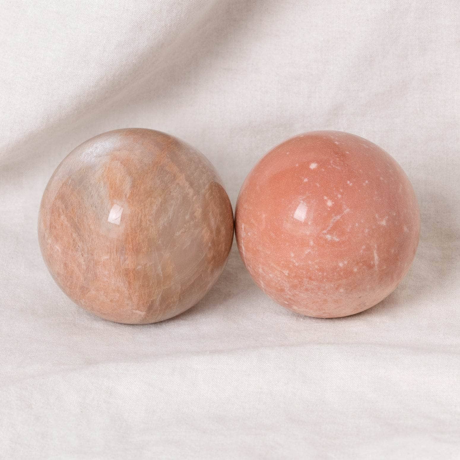 Studio-Session-8858 Peach Moonstone Spheres - AAA Premium Quality - Image 11