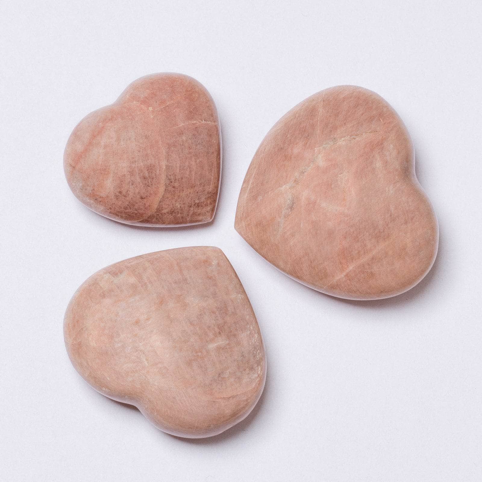Studio-Session-9125 Peach Moonstone Hearts - AAA Premium Quality - Image 3