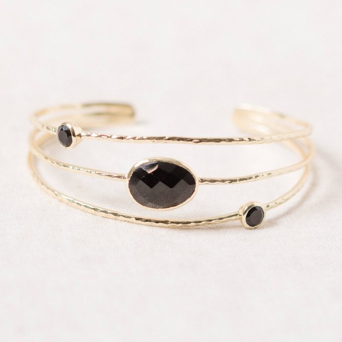 Black Tourmaline Gold or Silver Bracelet - Image 4