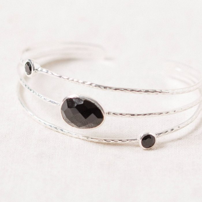 Black Tourmaline Gold or Silver Bracelet - Image 6
