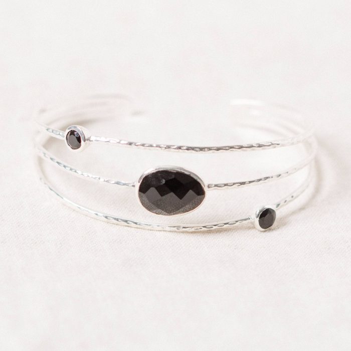 Black Tourmaline Gold or Silver Bracelet - Image 8
