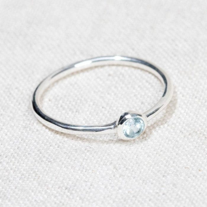 Blue Topaz Silver or Gold  Ring - Image 1