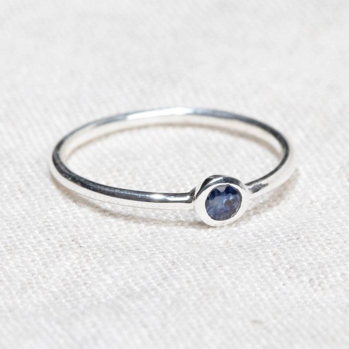 Blue Sapphire Silver or Gold Ring - Image 4