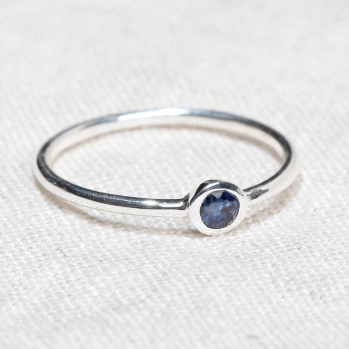 Blue Sapphire Silver or Gold Ring - Image 1