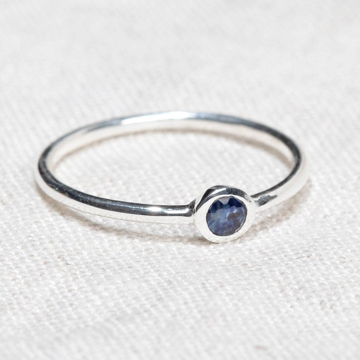 StudioSession-15375-1 Blue Sapphire Silver or Gold Ring - Image 1