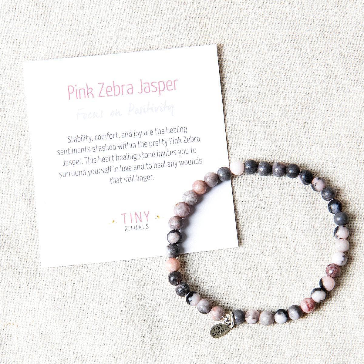 StudioSession-17073-1 Pink Zebra Jasper Energy Bracelet - Image 3