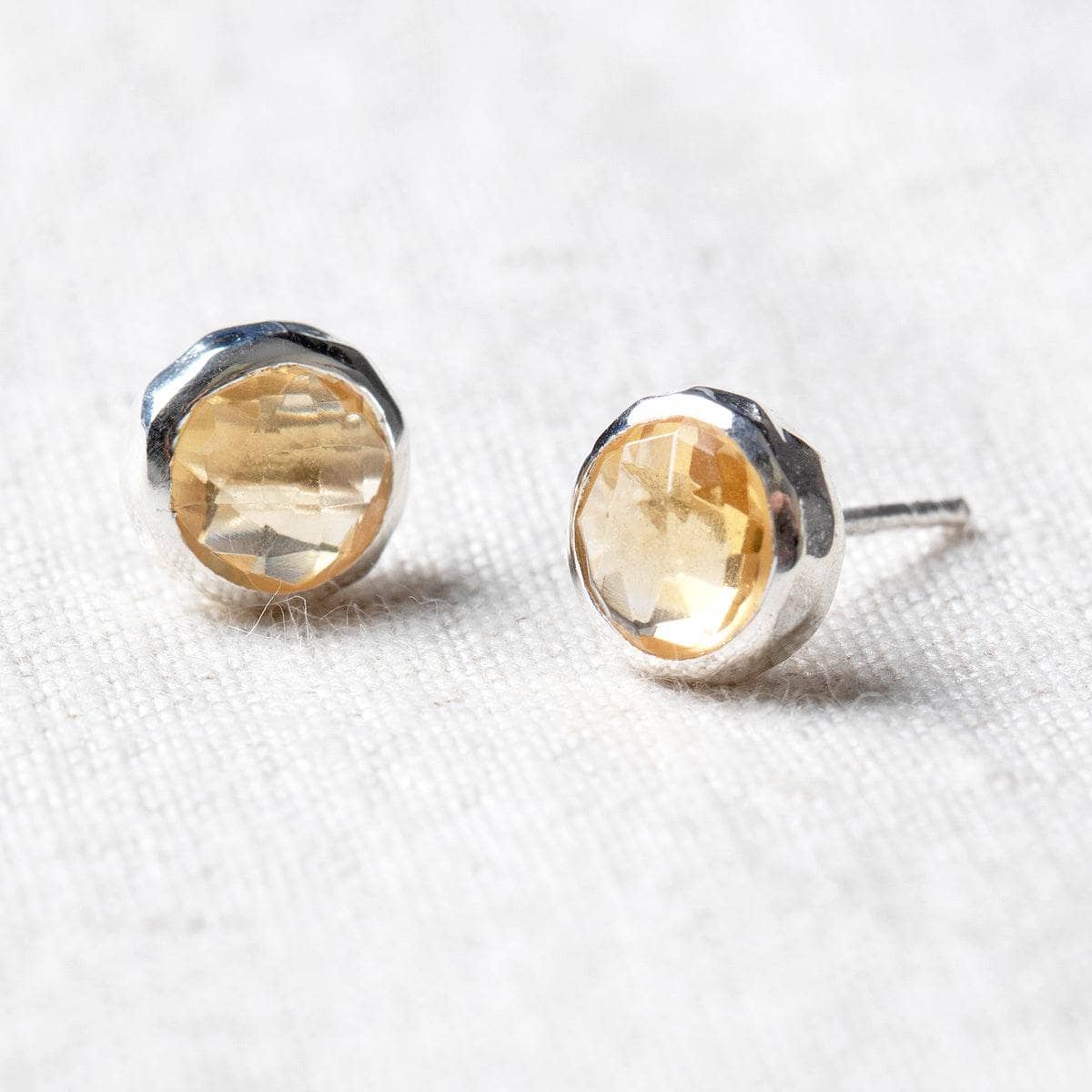 StudioSession-17156-1 Citrine Silver or Gold Stud Earrings - Image 1