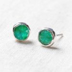 Emerald Silver or Gold Stud Earrings - Image 6