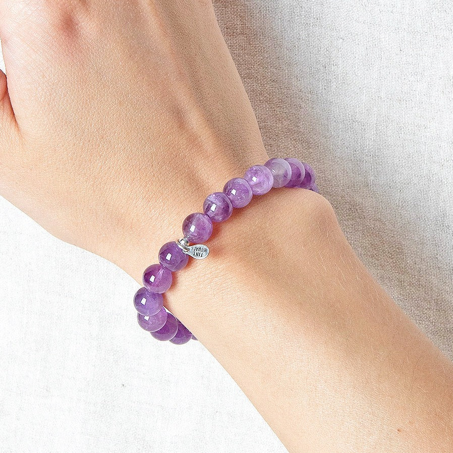 StudioSession-17387-1 Amethyst Energy Bracelet 8mm - Image 2
