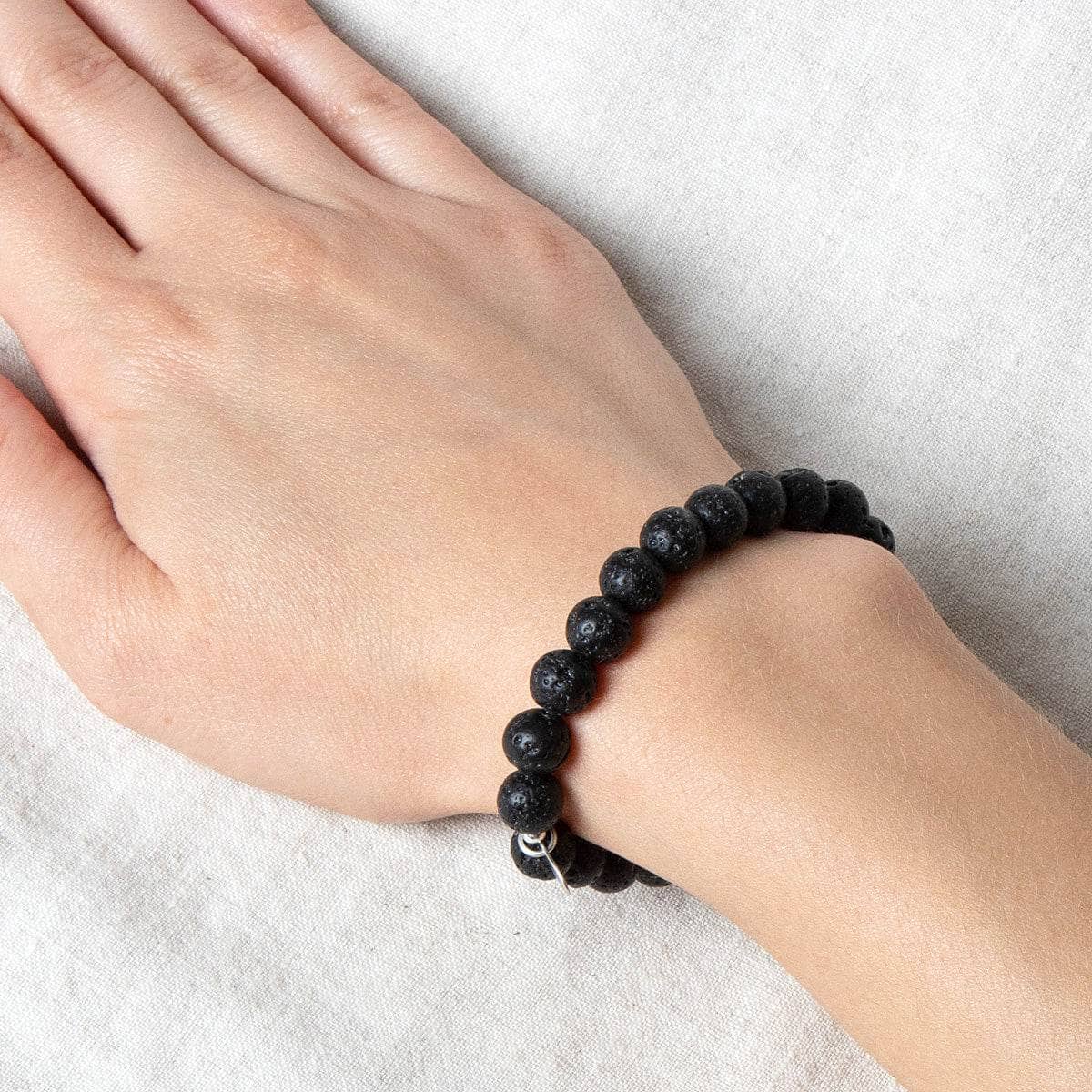 StudioSession-17415-1 Lava Stone Energy Bracelet 8mm - Image 3