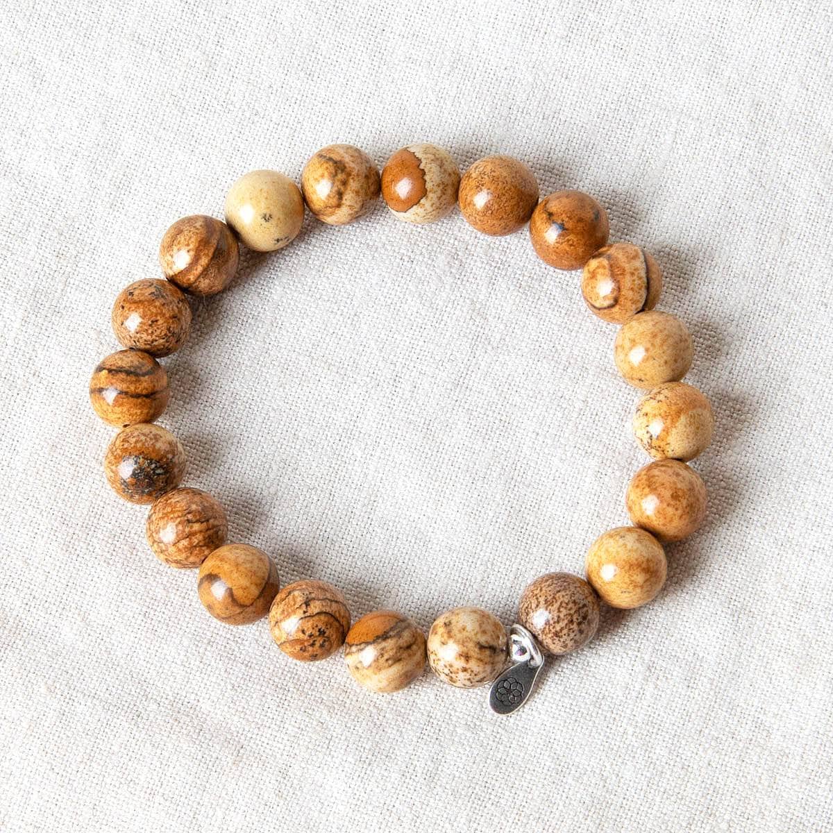 StudioSession-17480-1 Picture Jasper Energy Bracelet 8mm - Image 1