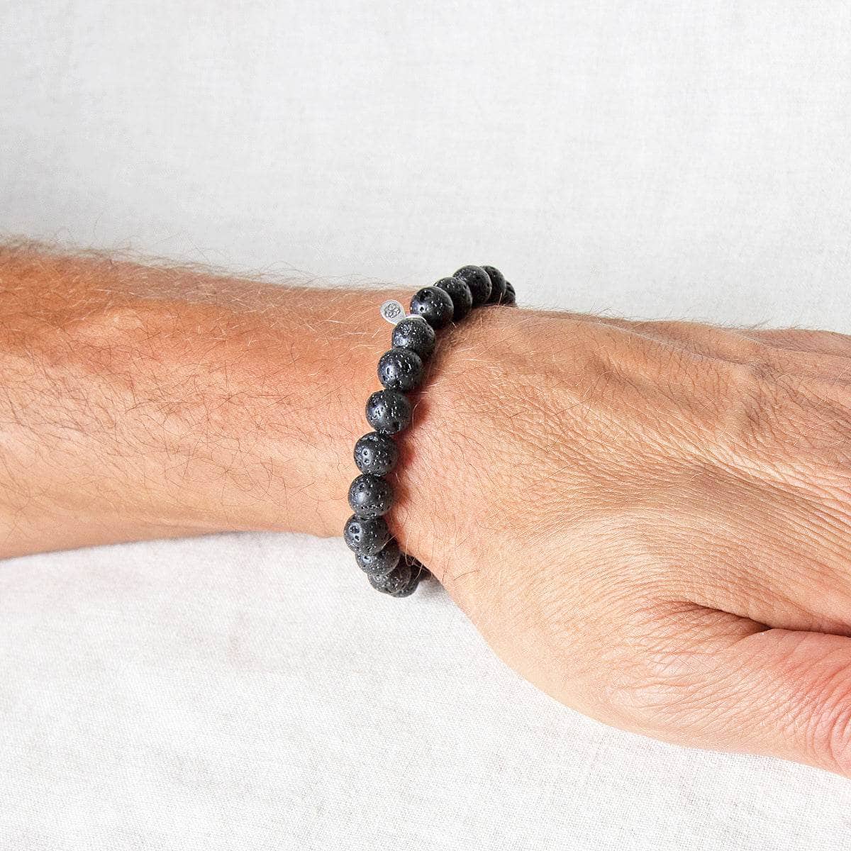 StudioSession-18150-1_1 Lava Stone Energy Bracelet 8mm - Image 2