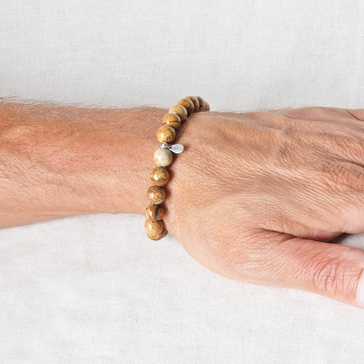 StudioSession-18159-1 Picture Jasper Energy Bracelet 8mm - Image 3