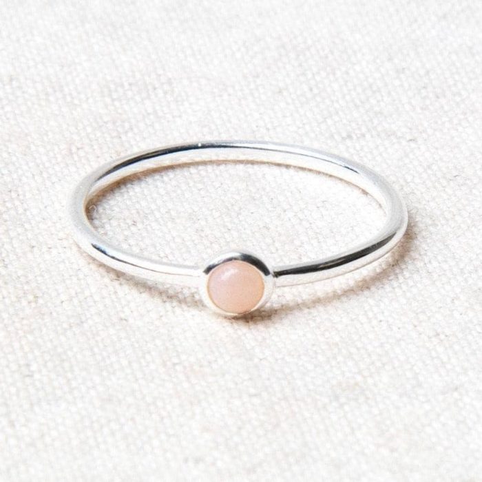 Pink Opal Silver or Gold Ring - Image 1