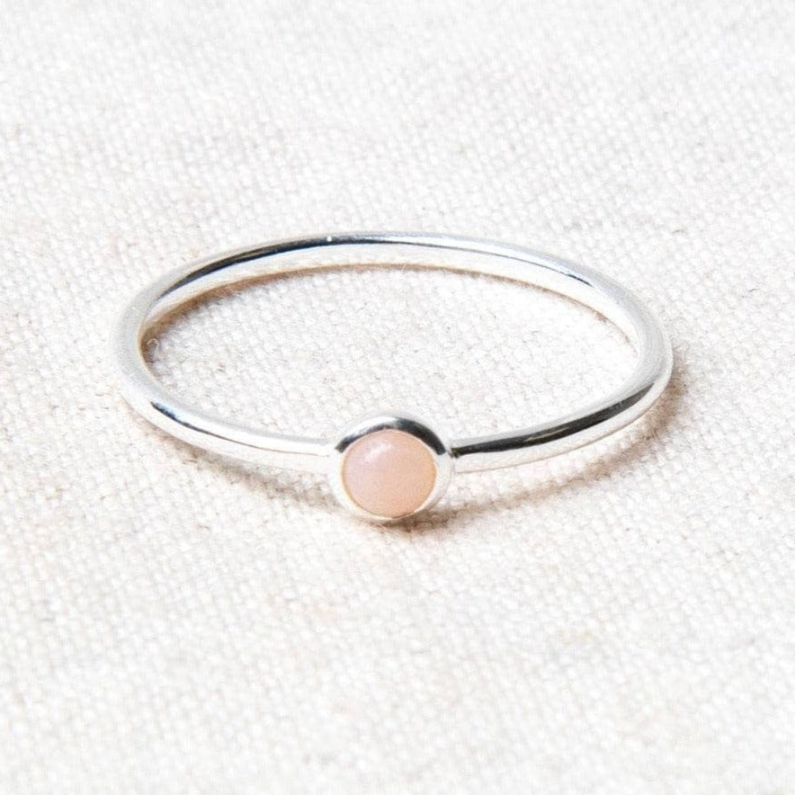 StudioSession-19188-1 Pink Opal Silver or Gold Ring - Image 1