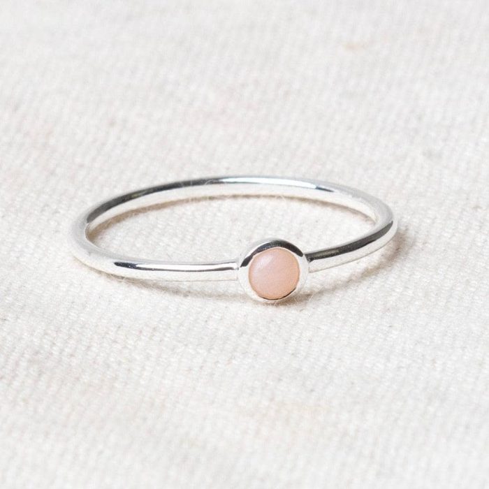 Pink Opal Silver or Gold Ring - Image 4