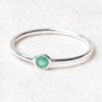 Green Jade Silver or Gold Ring - Image 2