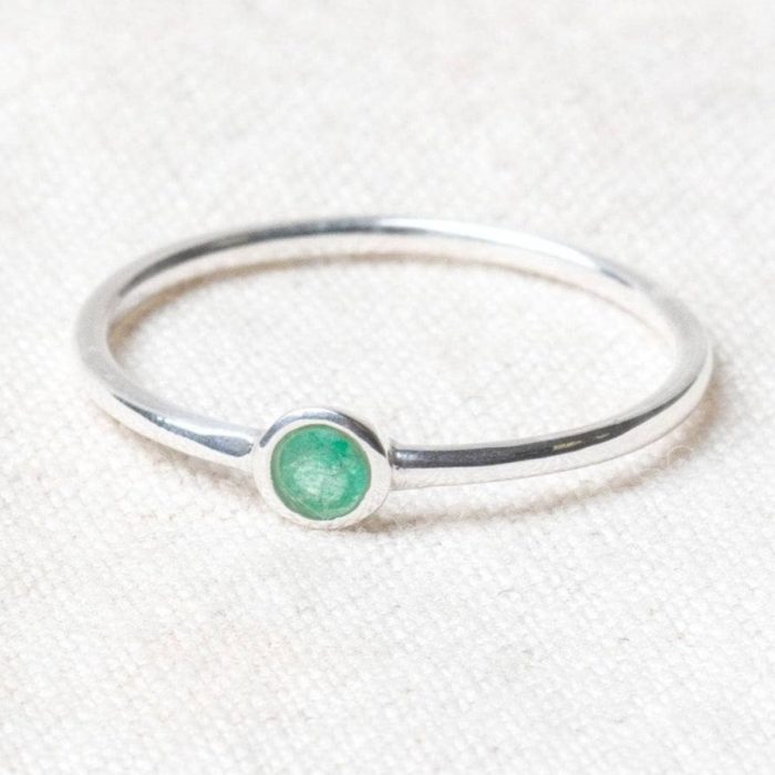 Green Jade Silver or Gold Ring - Image 2