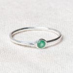 Green Jade Silver or Gold Ring