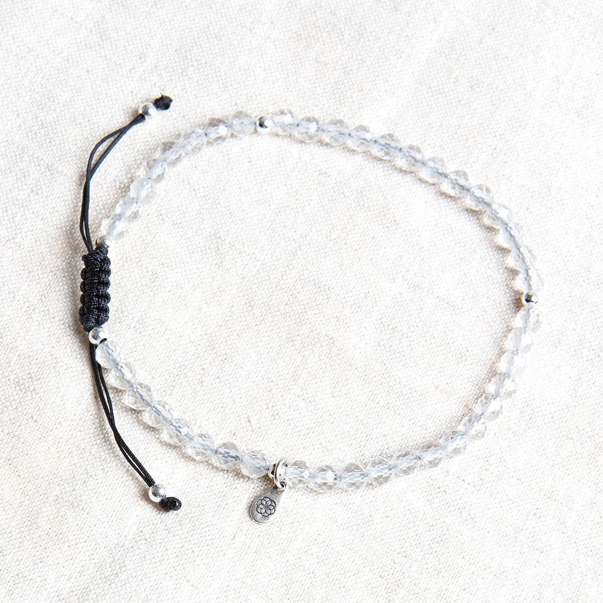 StudioSession-19657-1 Clear Quartz Energy Anklet - Image 2