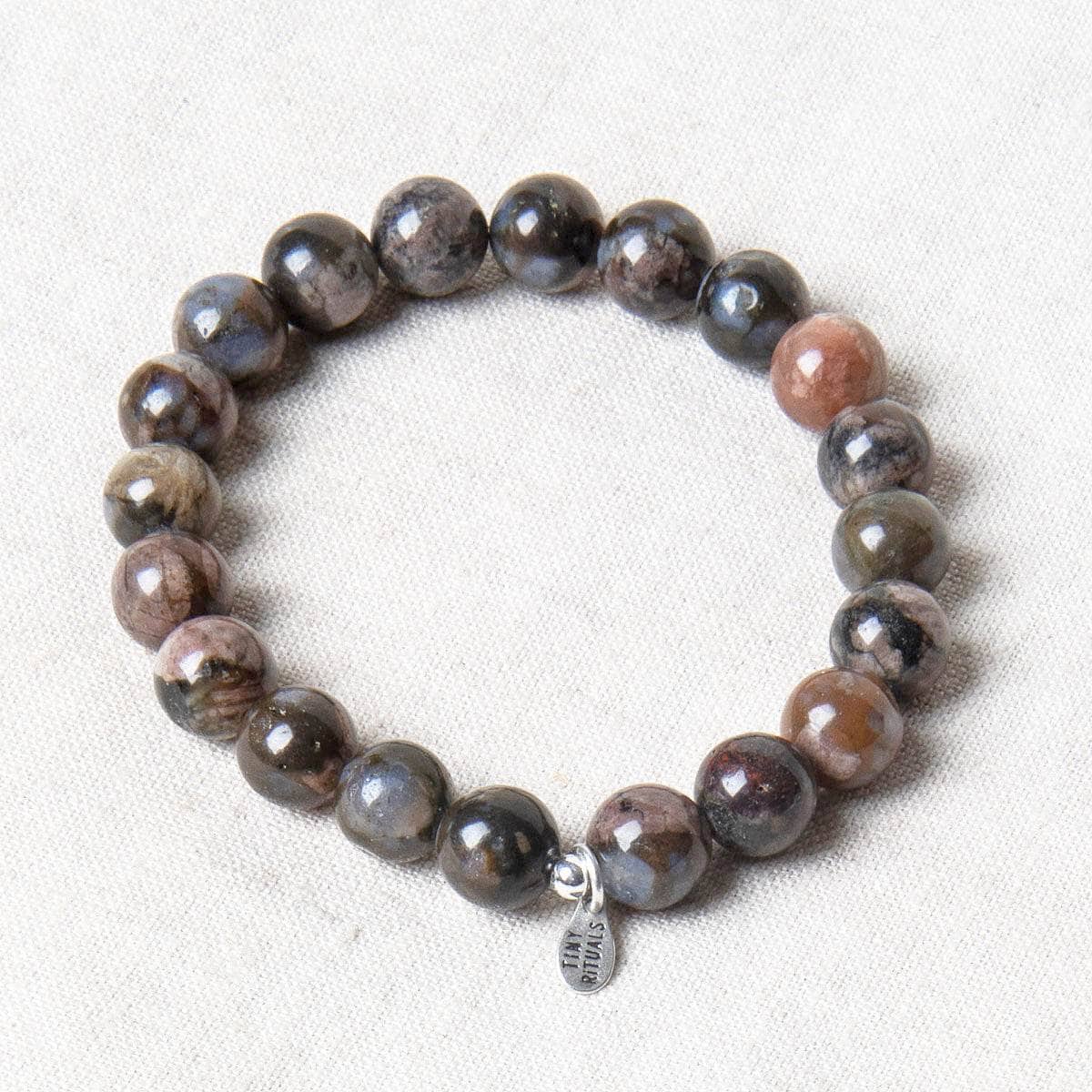 StudioSession-19908-1 Blue Llanite Opal Energy Bracelet 8mm - Image 1