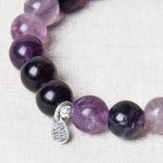 Purple Rainbow Fluorite Energy Bracelet 8mm - Image 4