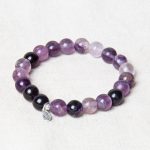 Purple Rainbow Fluorite Energy Bracelet 8mm - Image 6