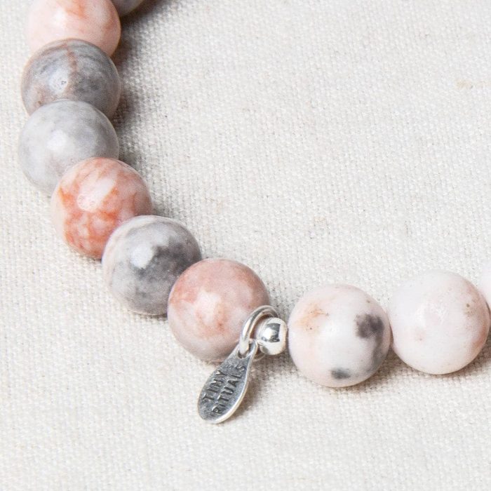 Pink Zebra Jasper Energy Bracelet 8mm - Image 4