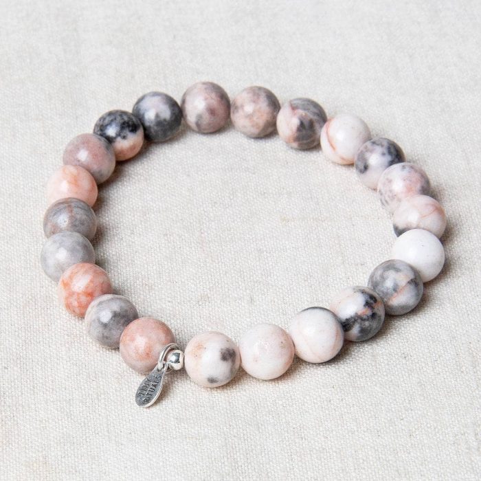 Pink Zebra Jasper Energy Bracelet 8mm - Image 1