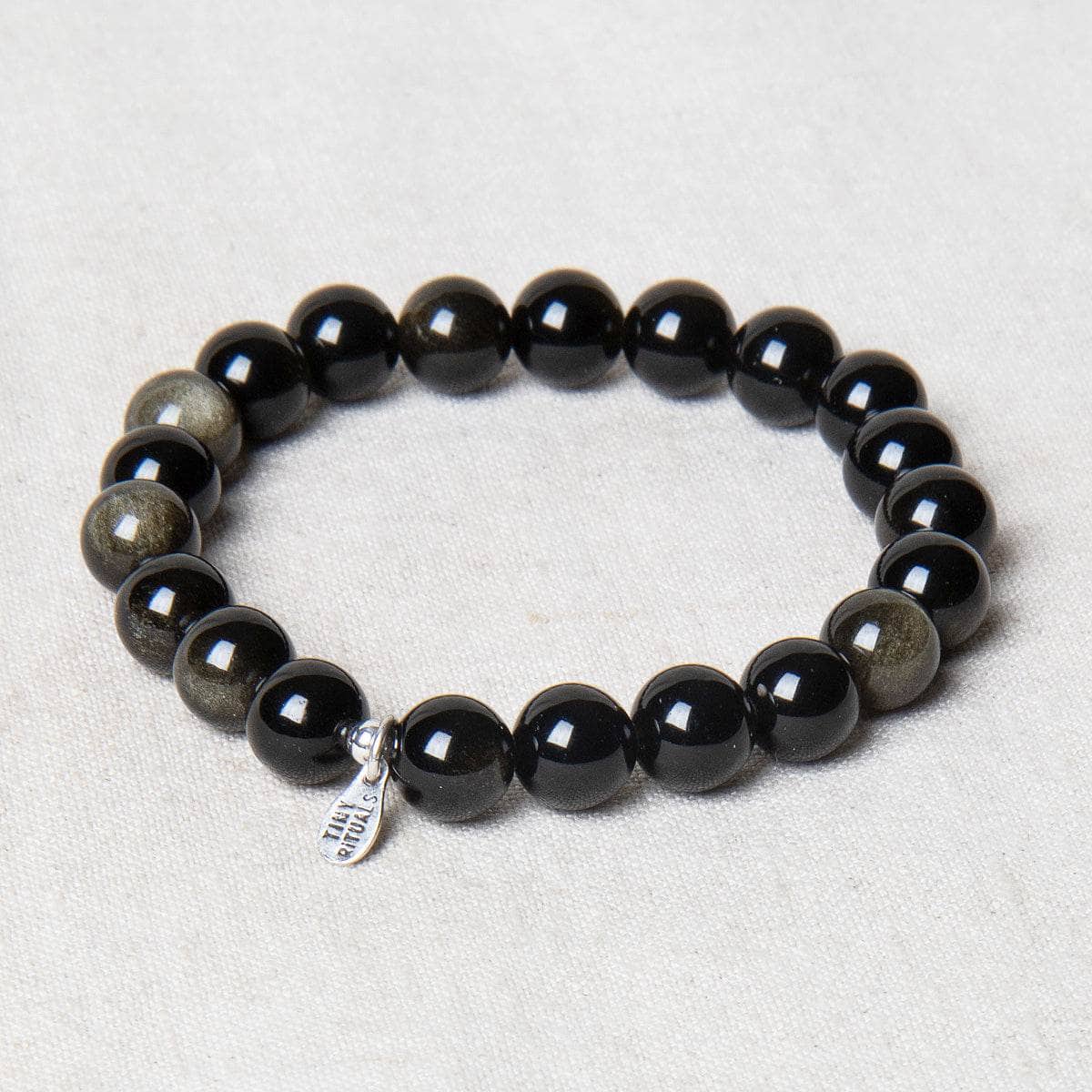 StudioSession-19976-1 Golden Obsidian Energy Bracelet 8mm - Image 1