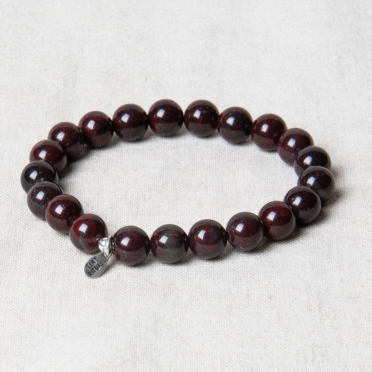 StudioSession-19985-1 Flame Jasper Energy Bracelet 8mm - Image 1