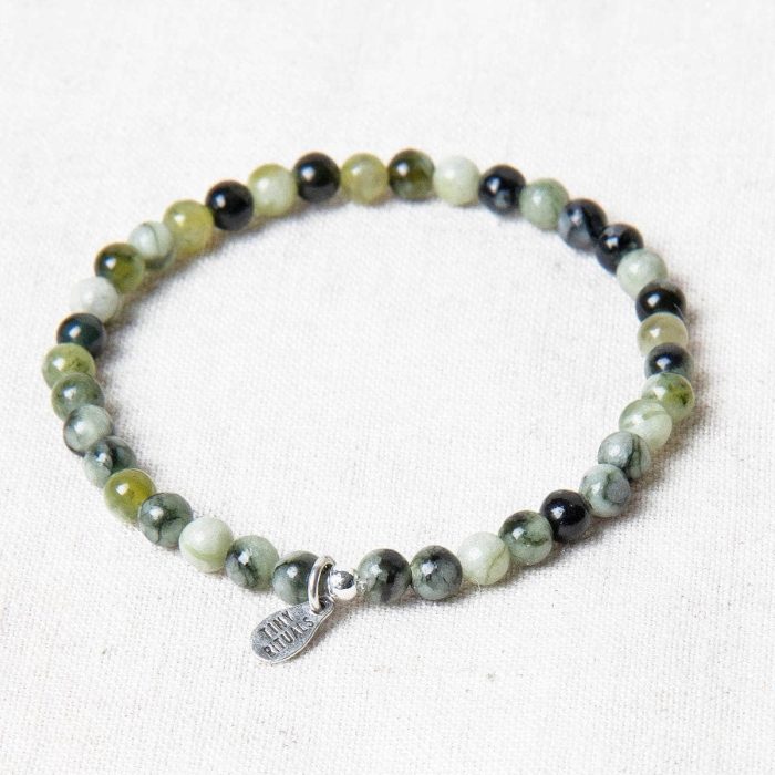 Natural Vine Flower Xiuyu Jade Energy Bracelet - Image 1