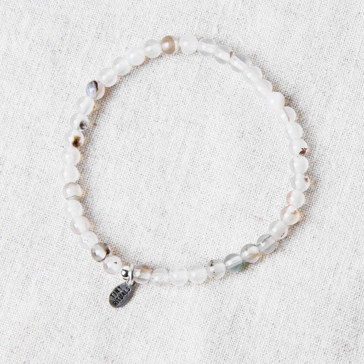 StudioSession-20440-1 Natural Black Flower Moss Agate Energy Bracelet - Image 3