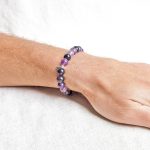 Purple Rainbow Fluorite Energy Bracelet 8mm - Image 3