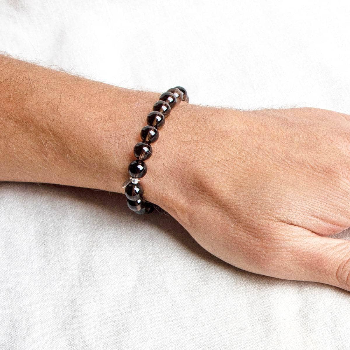 StudioSession-20620-1 Smoky Quartz Energy Bracelet 8mm - Image 3