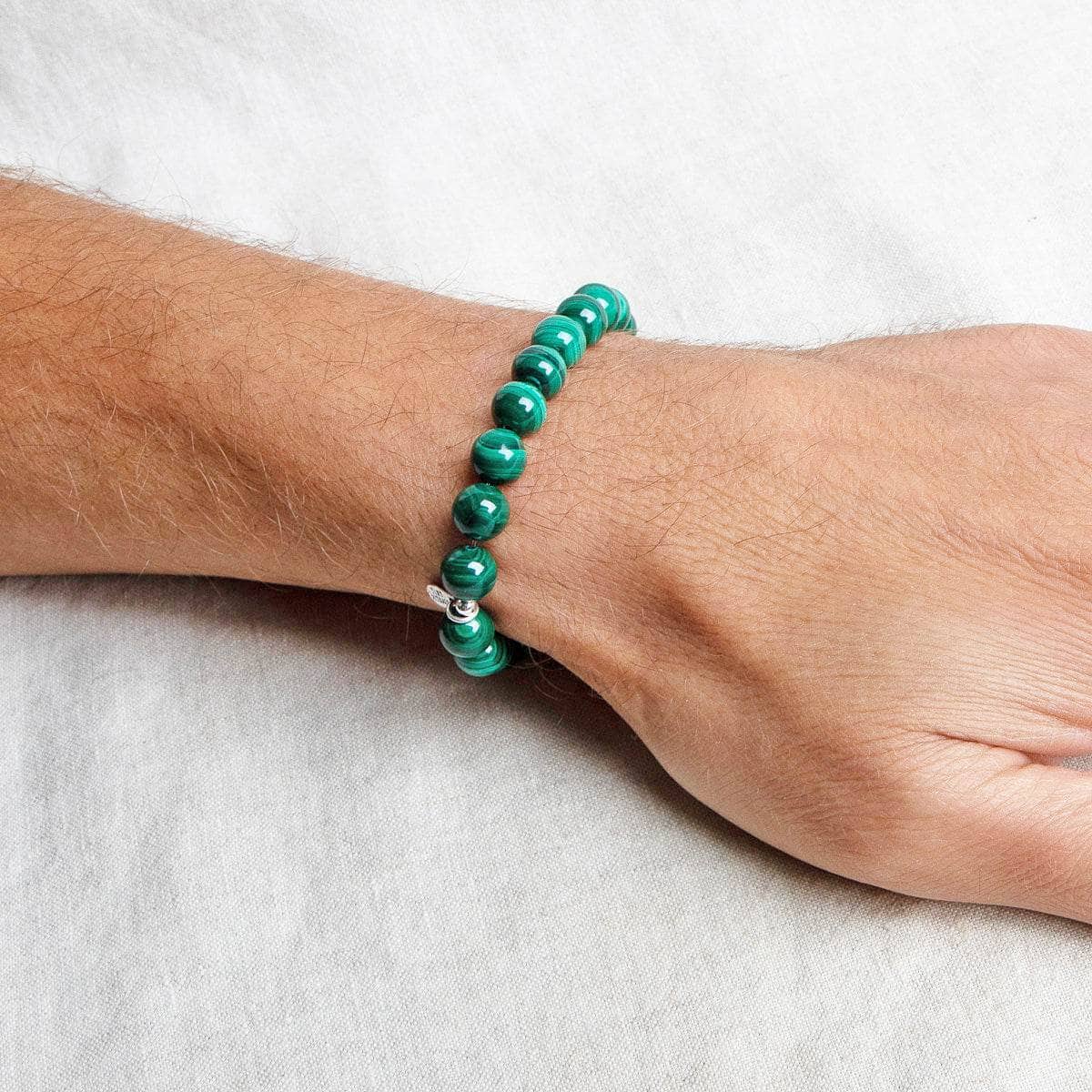 StudioSession-20628-1 Genuine Real Malachite Energy Bracelet 8mm - Image 4