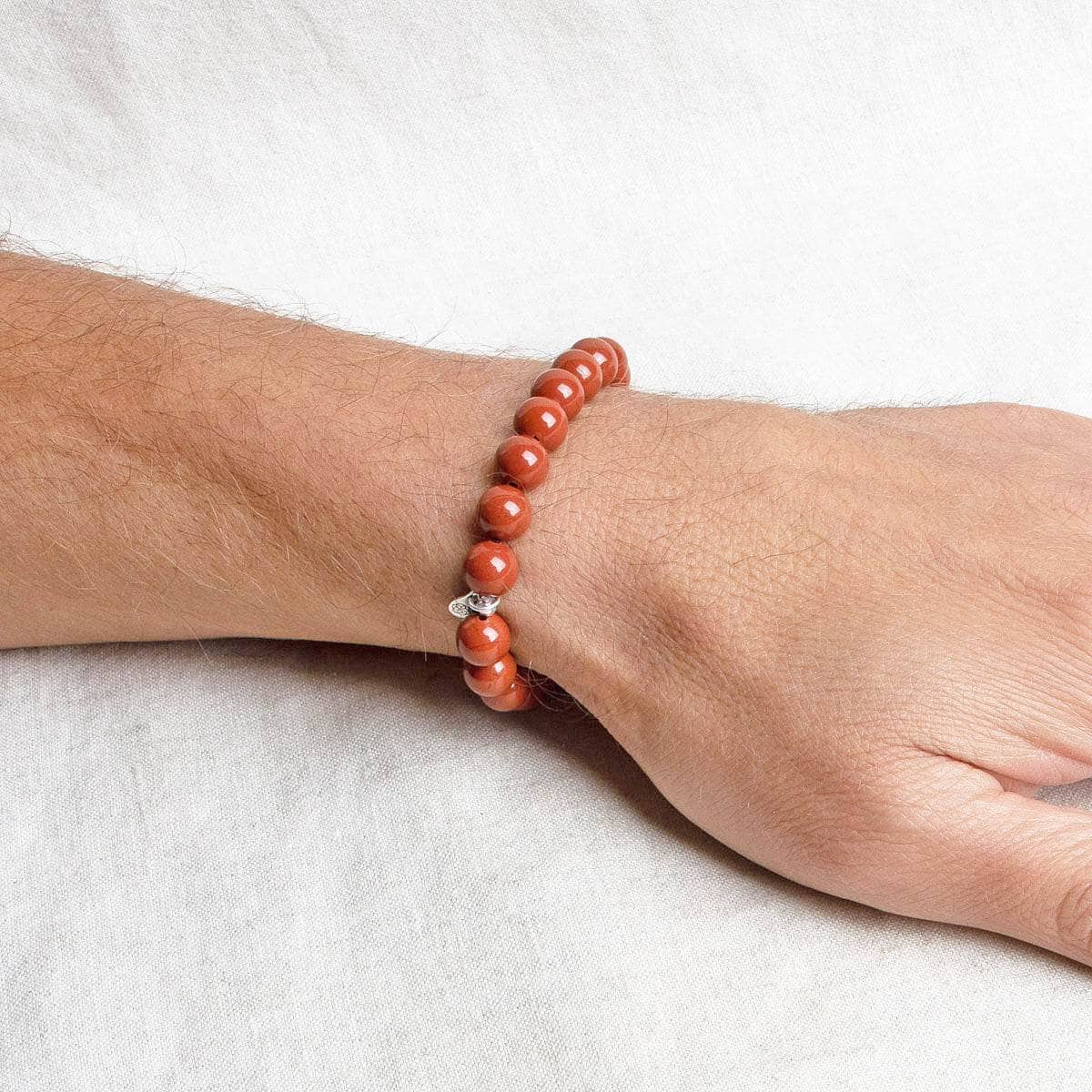 StudioSession-20631-1 Red Jasper Energy Bracelet 8mm - Image 4