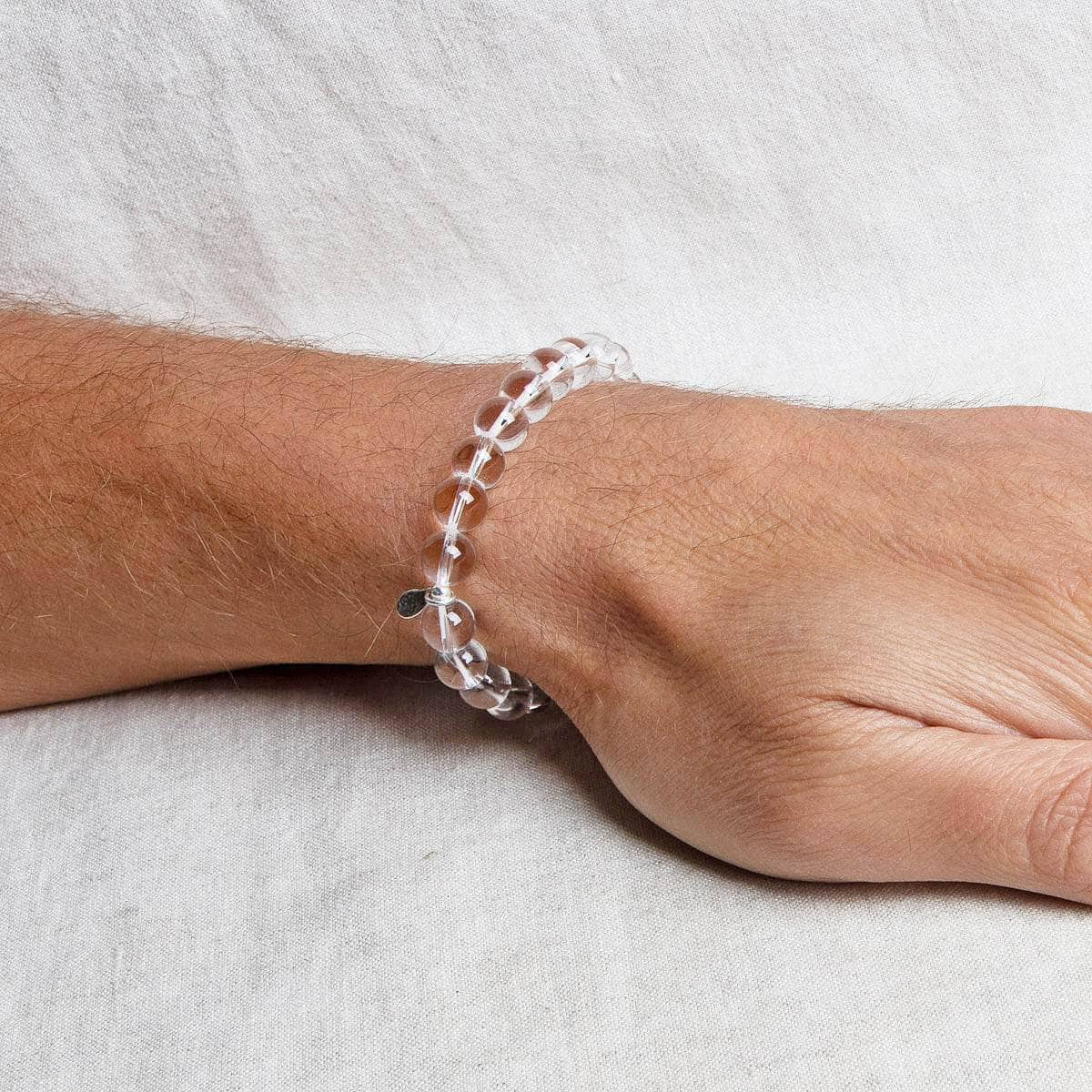 StudioSession-20673-1 Clear Quartz Energy Bracelet 8mm - Image 3