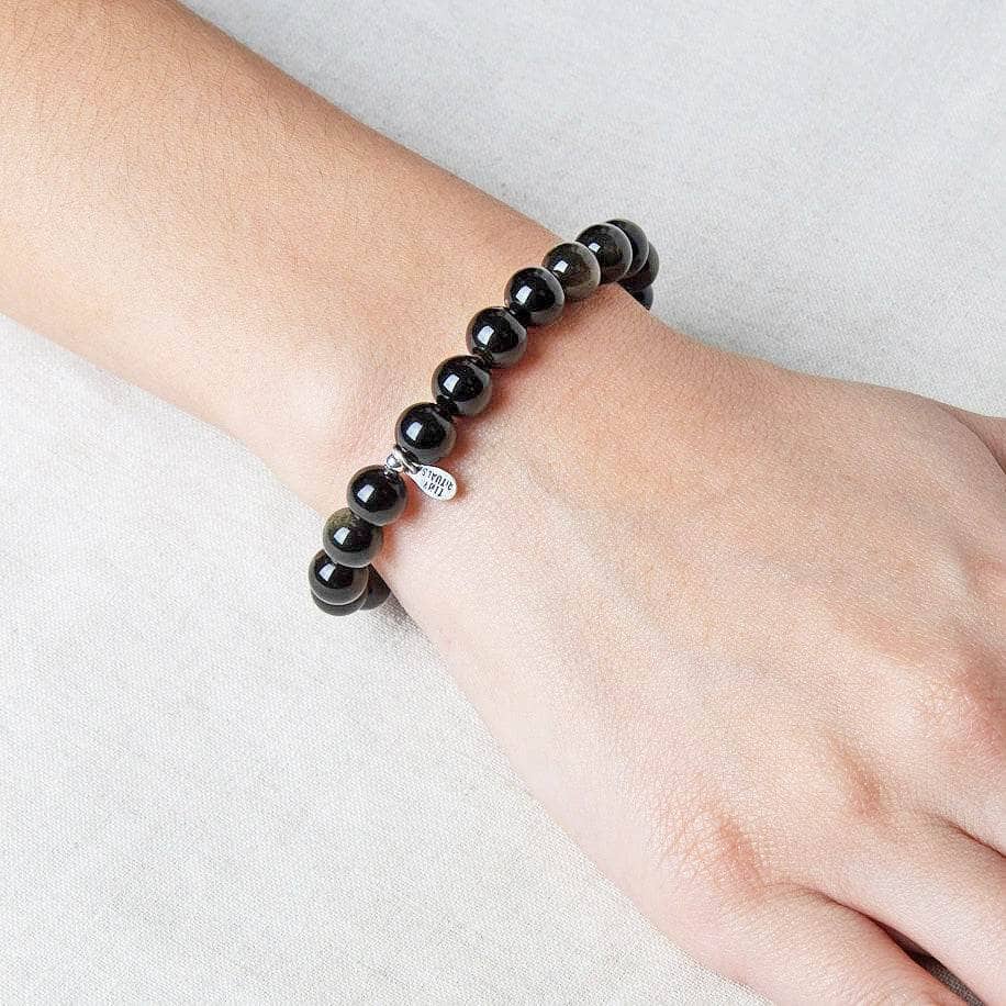 StudioSession-20746-1 Golden Obsidian Energy Bracelet 8mm - Image 3