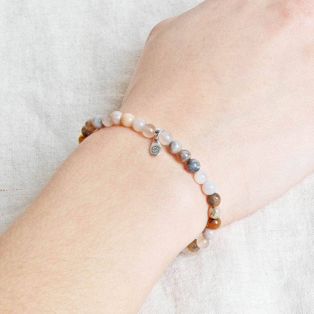 StudioSession-23803-3 Bamboo Leaf Agate Energy Bracelet - Image 2