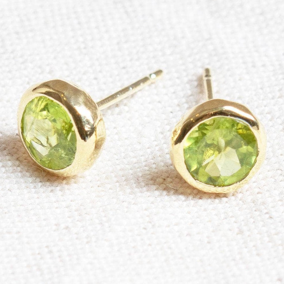 StudioSession-25229-3_cd14b1ba-f71f-46df-b3ac-34006d48833c Genuine Peridot Silver or Gold Stud Earrings - Image 7