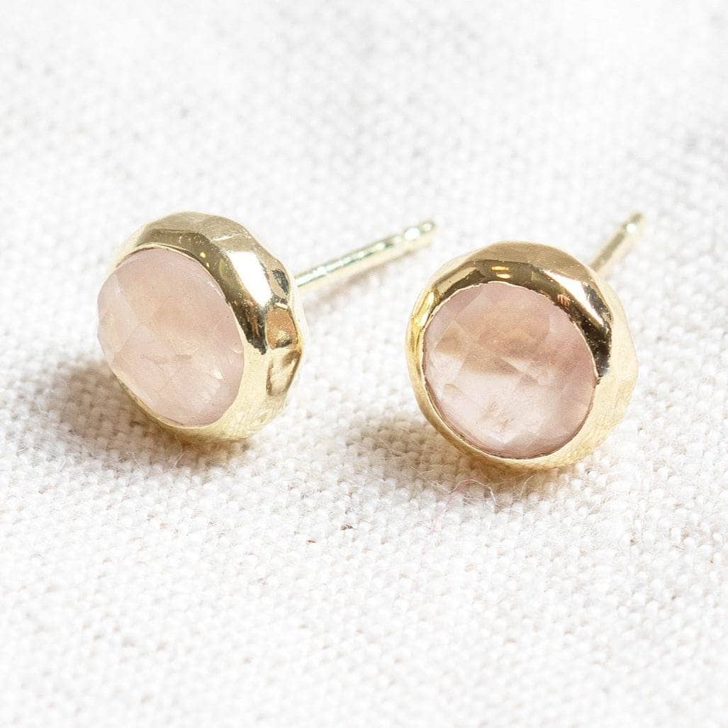 StudioSession-25240-3 Rose Quartz Silver or Gold Stud Earring - Image 7