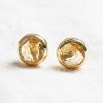 Citrine Silver or Gold Stud Earrings - Image 5