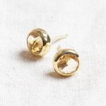 Citrine Silver or Gold Stud Earrings - Image 7
