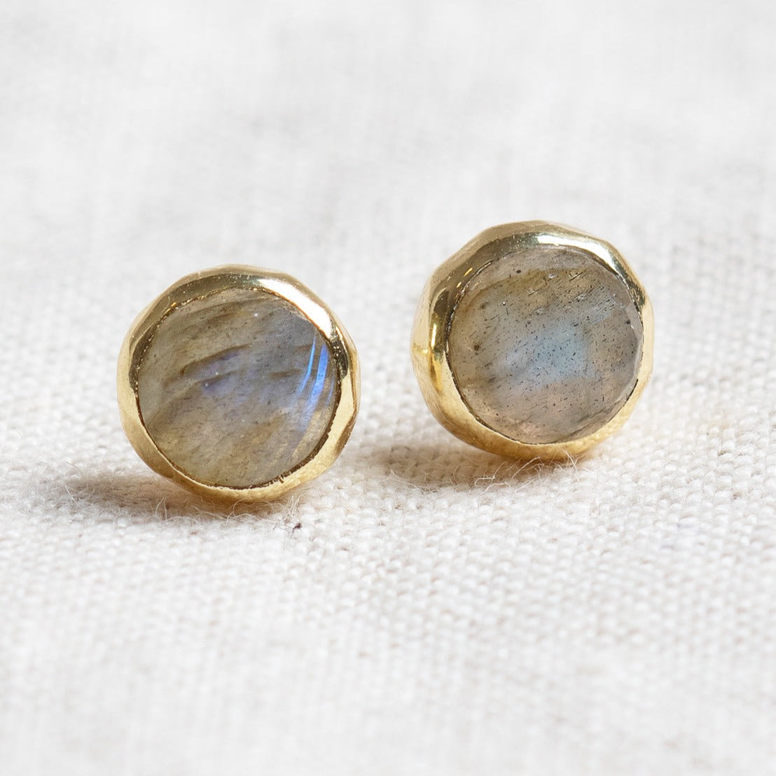 StudioSession-25287-3 Labradorite Silver or Gold Stud Earrings - Image 5