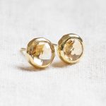 Citrine Silver or Gold Stud Earrings - Image 8