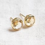 Citrine Silver or Gold Stud Earrings - Image 9