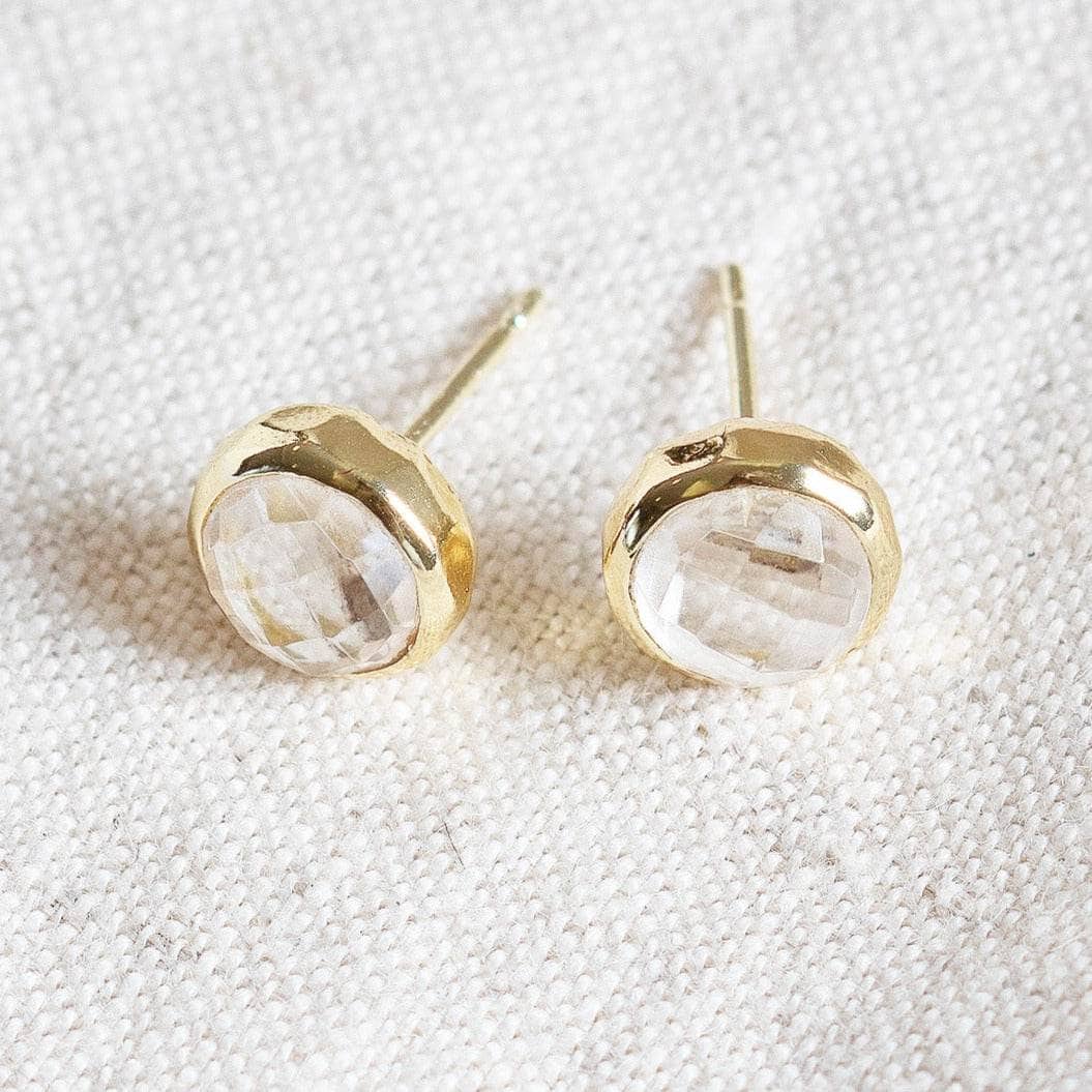 StudioSession-25348-3 Herkimer Diamond Silver or Gold  Stud Earring - Image 5